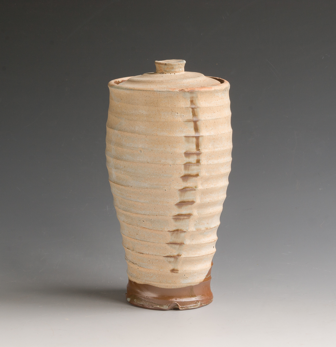 Ridged Covered Jar